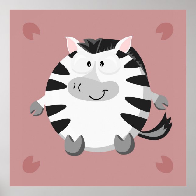 Poster Cute Zebra (Devant)