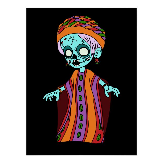 Poster Cute Zombie malien (Devant)