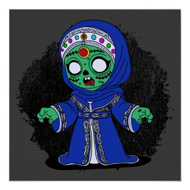 Poster Cute Zombie marocain (Devant)