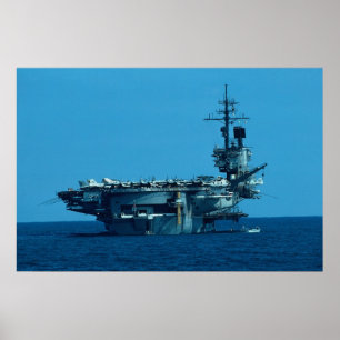 Poster CV-66 Désaffectation "USS America" en 1996, stern