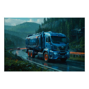 Poster Cyber Camion futuriste de 2077