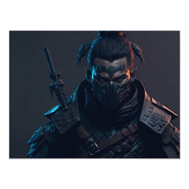 Poster Cyberpunk Samurai (Devant)