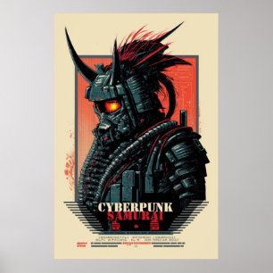 Poster Cyberpunk Samurai