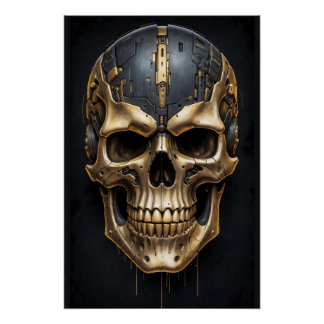 Poster Cyborg Skull