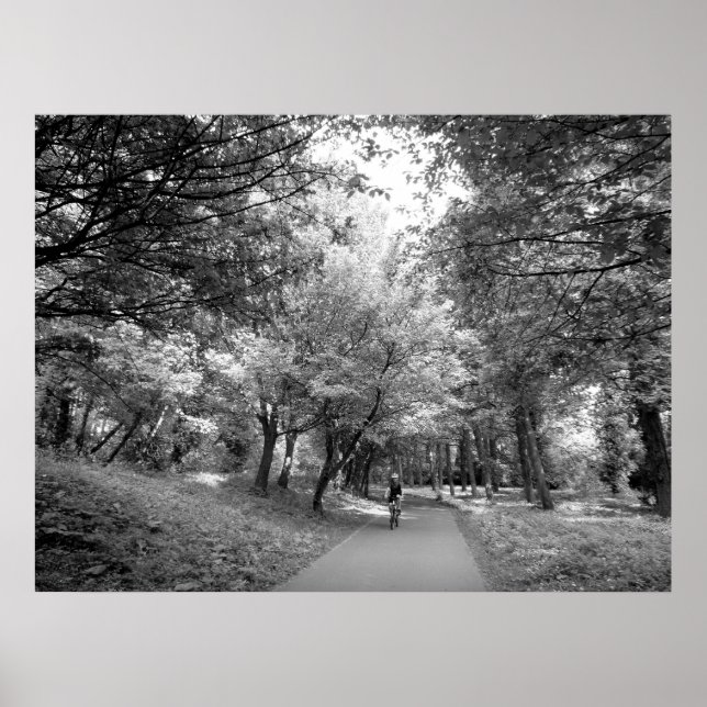 Poster Cycle Way - Noir et blanc (Devant)