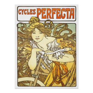 Poster Cycles Perfecta par Alphonse Mucha Art Nouveau