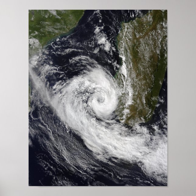 Poster Cyclone tropical Izilda (Devant)