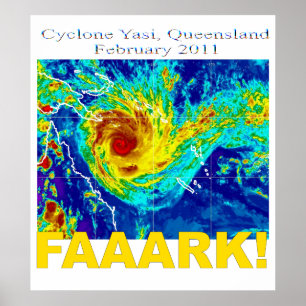 Poster Cyclone Yasi, Queensland, février 2011