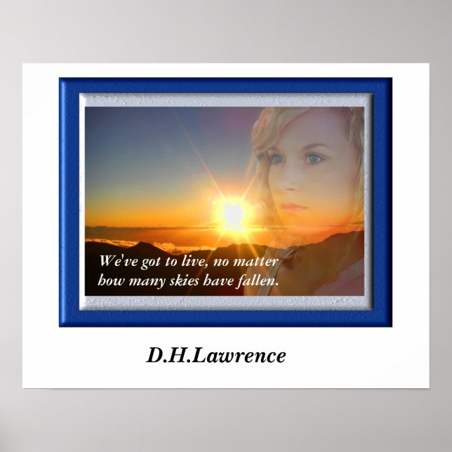 Poster D. H. Lawrence - Citation (Devant)