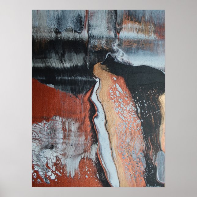 Poster d une peinture "Cascade1" de Valérie Bosche (Devant)