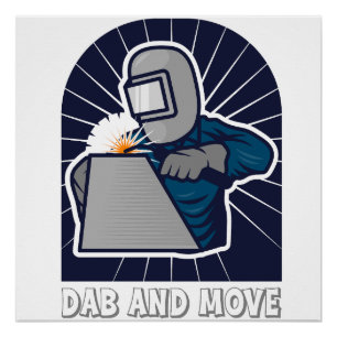 Poster Dab et déplace l'art amusant du soudeur TIG