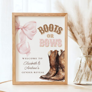 Poster d'accueil des bottes ou des vaches