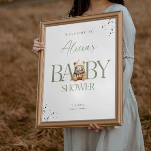 Poster d'accueil du Baby shower d'attente