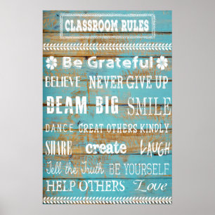 Poster d'accueil et Règles de classe Poster