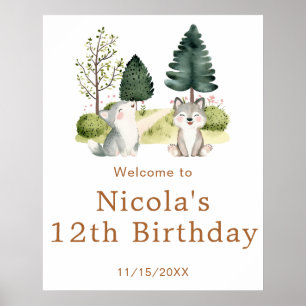 Poster d'accueil pour la fête d'anniversaire du lo