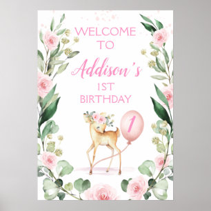Poster d'accueil pour l'anniversaire du Cerf de fl