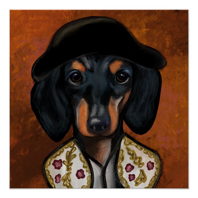 POSTER DACHSHUND     (Devant)