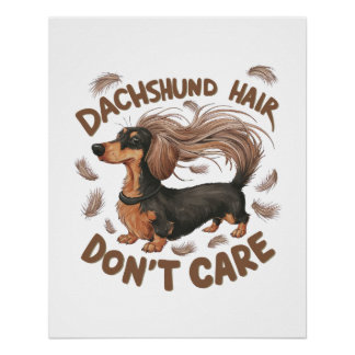 Poster Dachshund Hair, ne t'en fais pas