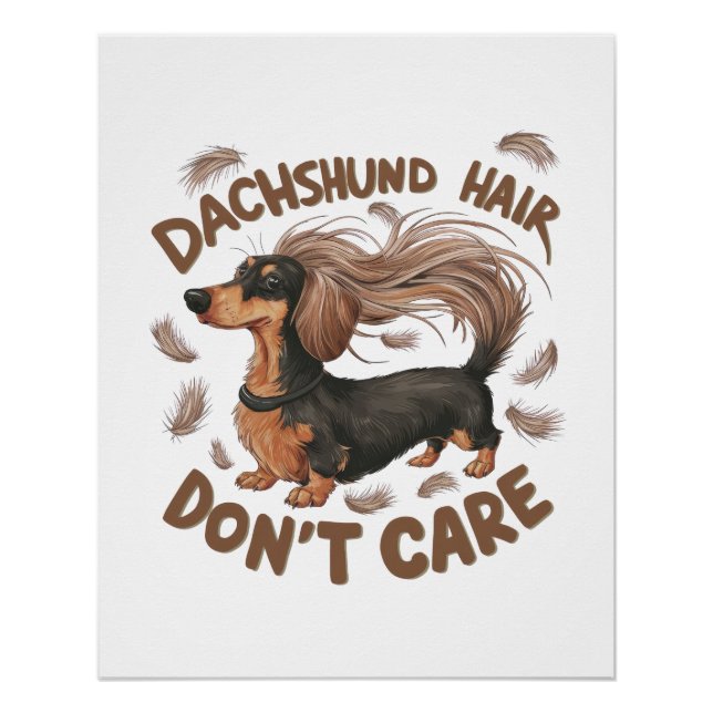 Poster Dachshund Hair, ne t'en fais pas (Devant)