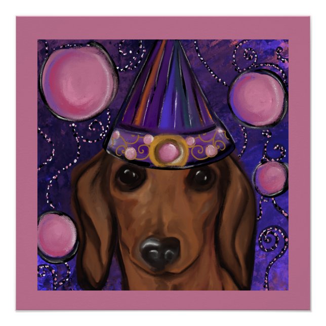 Poster Dachshund rouge         (Devant)