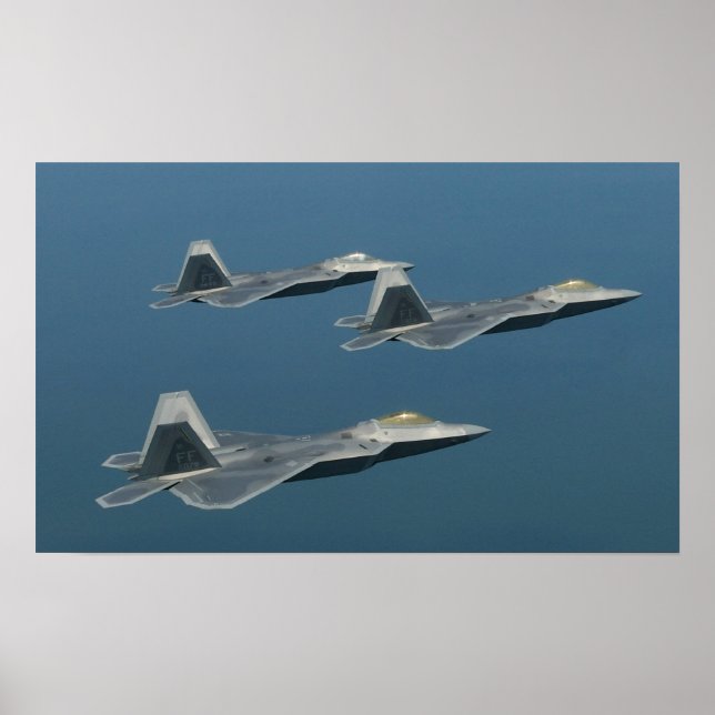 Poster d'aéronef F-22A Raptor (Devant)