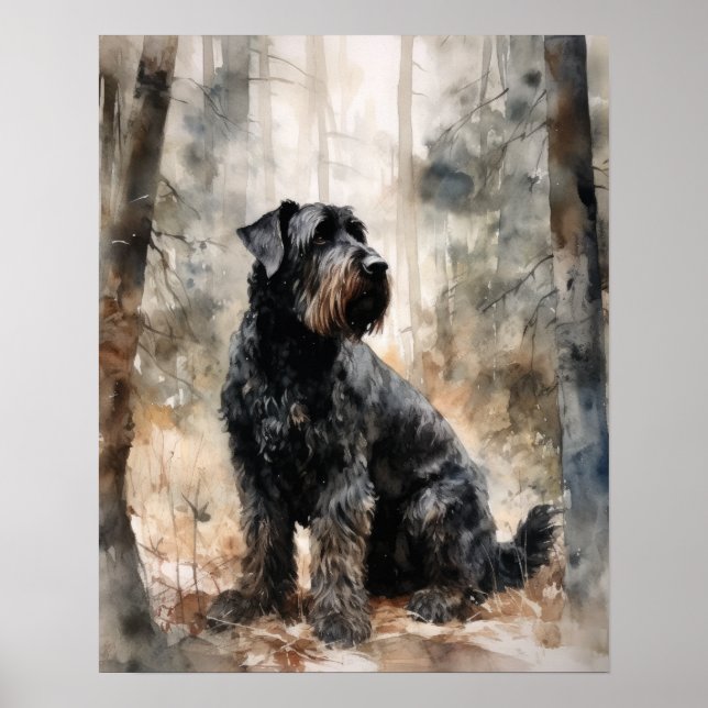 Poster d'affiche d'art de chien de Terrier russe n (Devant)