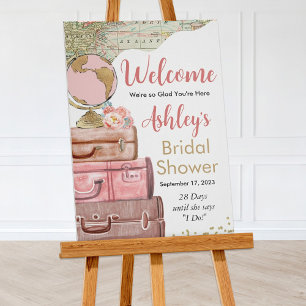 Poster d'Affiche de bienvenue de valise voyage