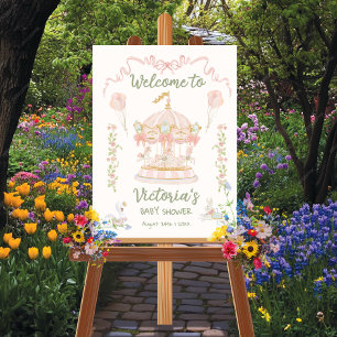 Poster d'Affiche de bienvenue du carrousel Merry-g