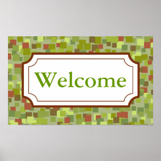 Poster d'Affiche de bienvenue en mosaïque