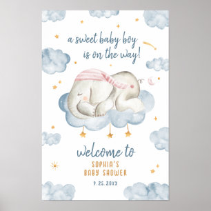 Poster d'Affiche de bienvenue pour bébé garçon dou
