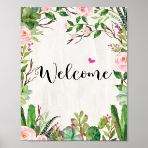 Poster d'Affiche de bienvenue Succulente Fiesta Ca