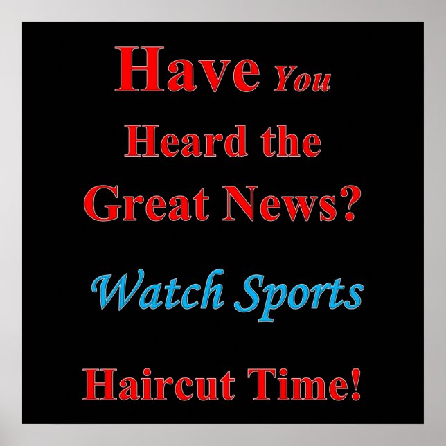 Poster d'affiche de vente de coupe de cheveux spor (Devant)