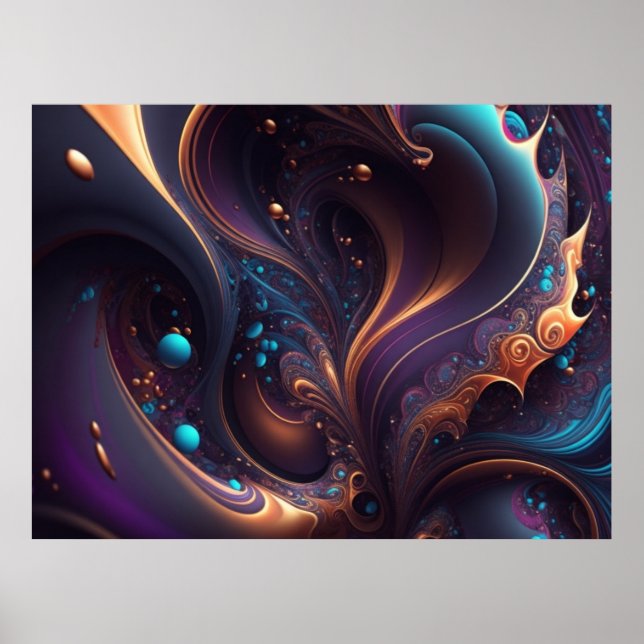 Poster d'affiche Purple Gold Swils (Devant)