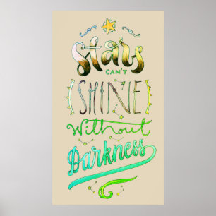 Poster d'affiche Stars Can't Shine Typography