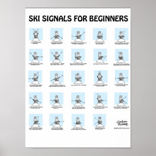Poster d'affiches de ski pour débutants par Graham