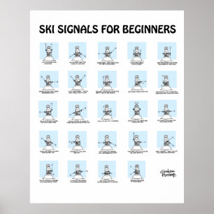 Poster d'affiches de ski pour débutants par Graham
