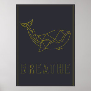 Poster d'affirmation de baleine à l'origine pour s