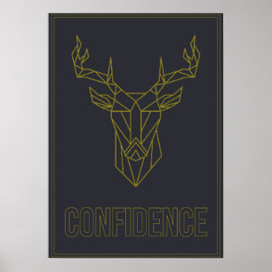 Poster d'affirmation de la confiance des cerfs d'o