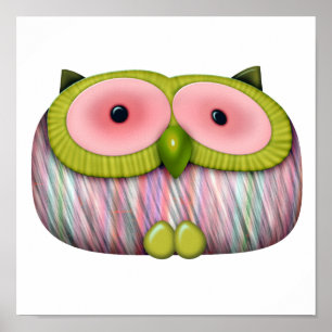 Poster dainty mustard owl