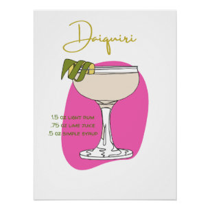 Poster Daiquiri Cocktail Art