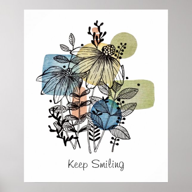 Poster Daisy Doodin En Encre Et Aquarelle (Devant)