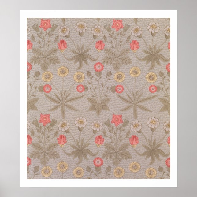 Poster 'Daisy', the first wallpaper designed par William  (Devant)