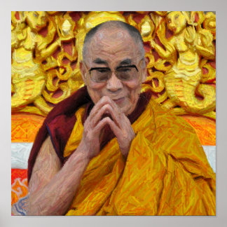 Poster Dalai Lama Bouddha Bouddha Méditation bouddhiste