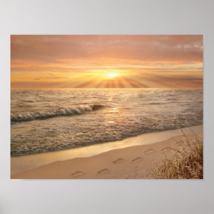 Poster d'Alan Giana "Empreintes dans le sable"