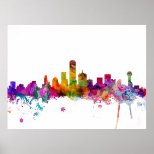 Poster Dallas Texas Skyline