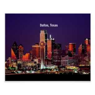 Poster Dallas, Texas Skyline