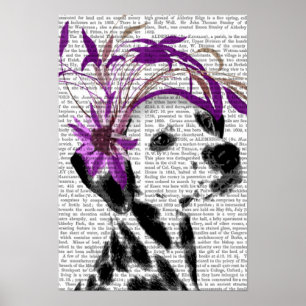 Poster Dalmatian With Purple Fascinator