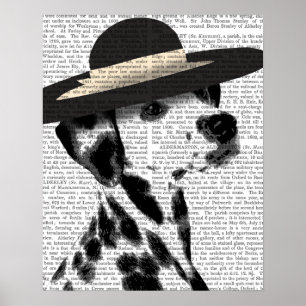 Poster Dalmatie et Casquette noir émaillé