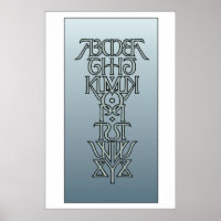Poster d'Ambigramme Alphabet Symétrique