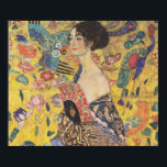 Poster Dame avec ventilateur - Gustav Klimt<br><div class="desc">Artiste : Gustav Klimt Date de début : 1917 Date de fin : 1918 Style : Japonisme,  Art Nouveau (Moderne) Période : OEuvres tardives Genre : portrait Technique : huile Matière : toile Tags : femelle,  portraits,  japonisme,  ventilateur,  classe,  oiseaux,  fleurs,  mur,  décoratif</div>